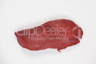 Beef steak against white background