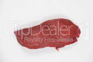 Beef steak against white background