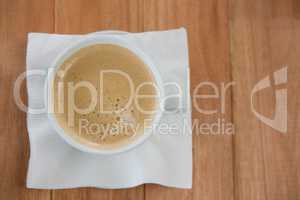 Coffee served with tissue paper