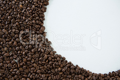 Coffee beans forming shape