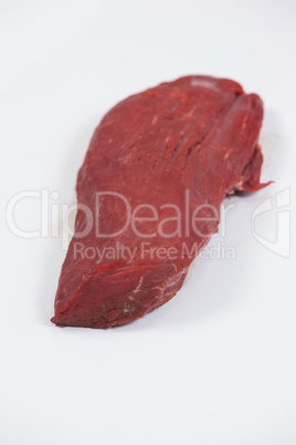 Beef steak against white background Beef steak against white background