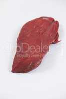 Beef steak against white background