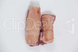 Sirloin chop against white background