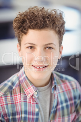 Portrait of smiling schoolboy