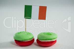 St. Patricks Day cookies with irish flag