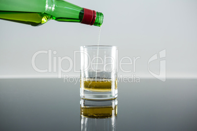 Whiskey being poured into a glass