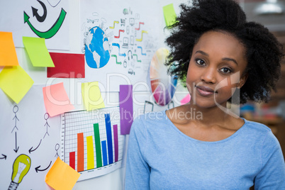 Portrait of female graphic designer standing