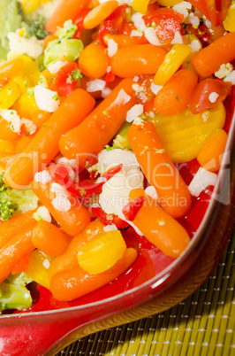 Tasty boiled vegetables