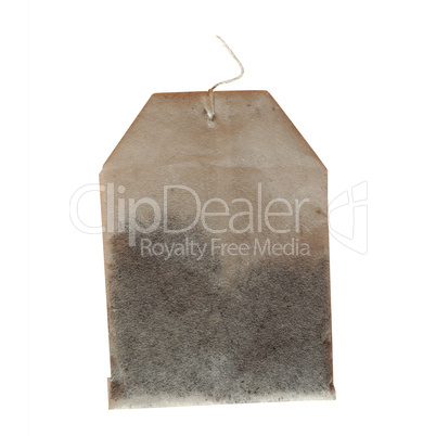 Tea bag isolated over white