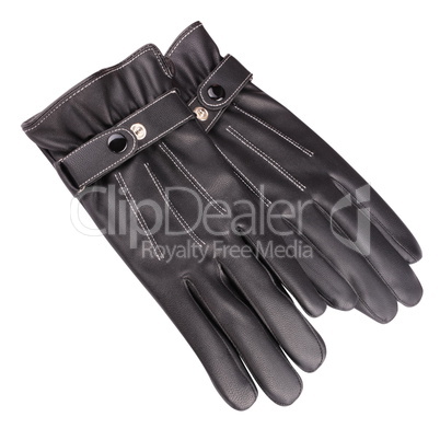 two Leather Gloves Isolated