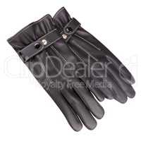 two Leather Gloves Isolated