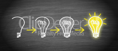 Idee, Innovation, Kreativität - Glühbirne Konzept