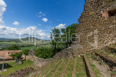 Detail from the Szigliget castle in Hungary