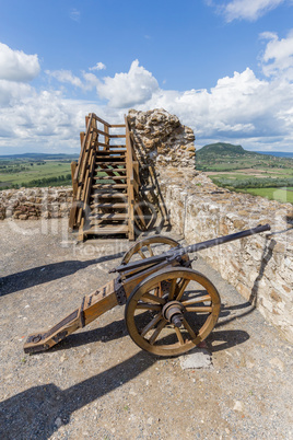 Old cannon from the Szigliget castle in Hungary