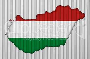 Karte von Ungarn auf Textur