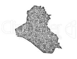 Karte des Irak auf Mohn