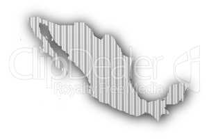 Karte von Mexiko auf Wellblech