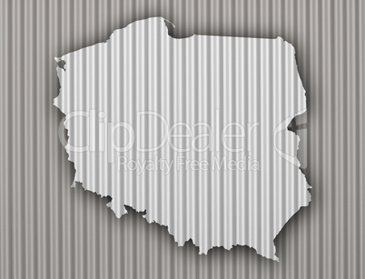 Karte von Polen auf Textur