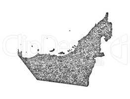 Karte der Vereinigten Arabischen Emirate auf  Mohn