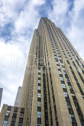 Bottom view of the Rockfeller building