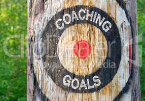 Coaching Goals - tree with target and text
