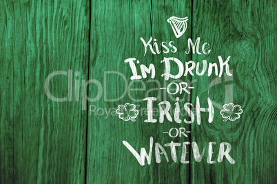 Digital composite of Patricks day greeting