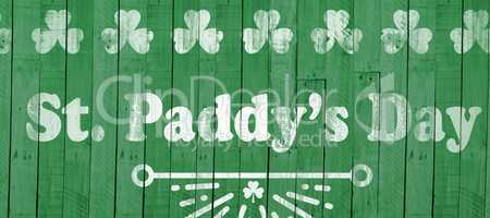 Digital composite of Patricks day greeting