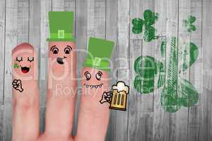 Patricks day hands with message