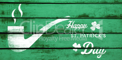 Digital composite of Patricks day greeting