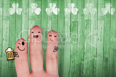 Patricks day hands with message