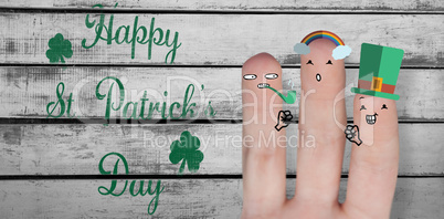 Patricks day hands with message