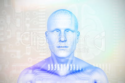Composite image of digital image of human figure 3D