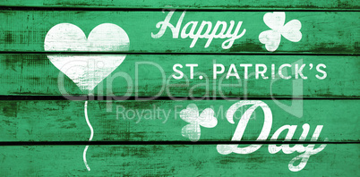 Digital composite of Patricks day greeting