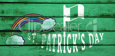 Digital composite of Patricks day greeting