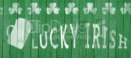 Digital composite of Patricks day greeting