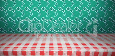 Patricks day wallpaper above table