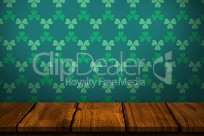 Patricks day wallpaper above table