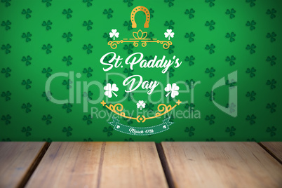 Digital composite of Patricks day greeting