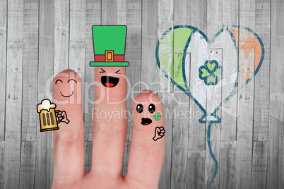 Patricks day hands with message