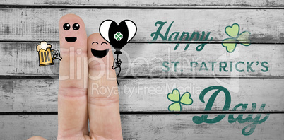 Patricks day hands with message