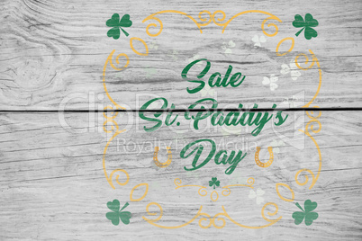 Digital composite of Patricks day greeting