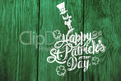 Digital composite of Patricks day greeting