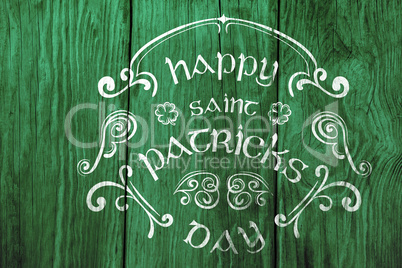 Digital composite of Patricks day greeting