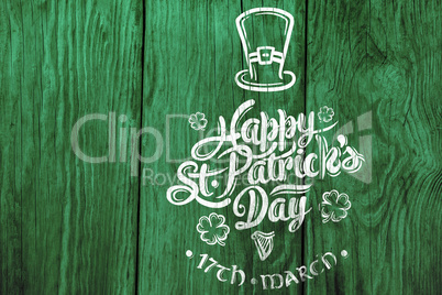 Digital composite of Patricks day greeting