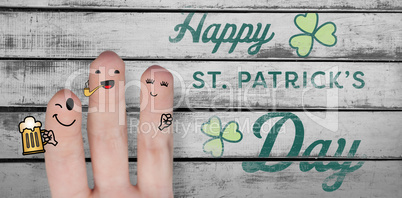 Patricks day hands with message