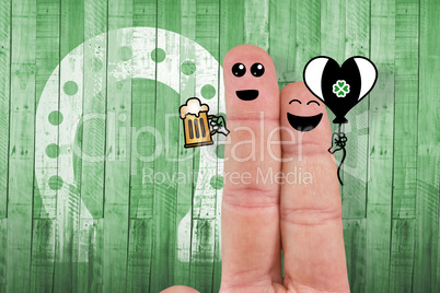 Patricks day hands with message