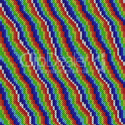 Pattern with multicolor alternating stripes