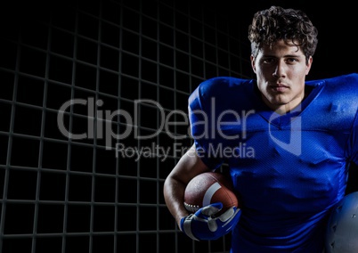 Portrait of athlete playing american football