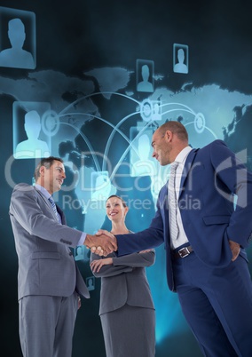 Businesspeople shaking hands with each other