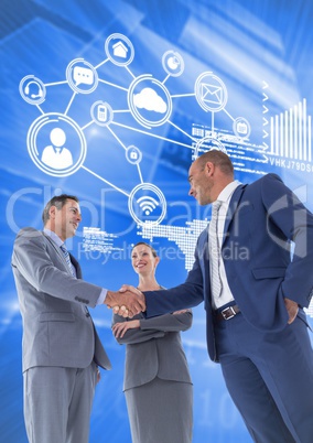 Businesspeople shaking hands with each other